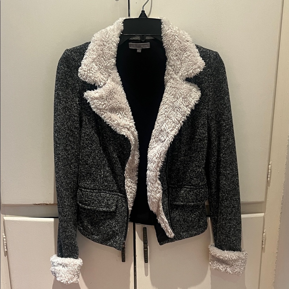 Women's Gray Jacket with White Trim